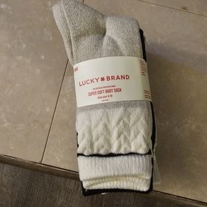 Lucky Brand super soft boot sock 6 pair